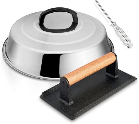 Amazon In Cheese Melting Dome X In Cast Iron Grill Press