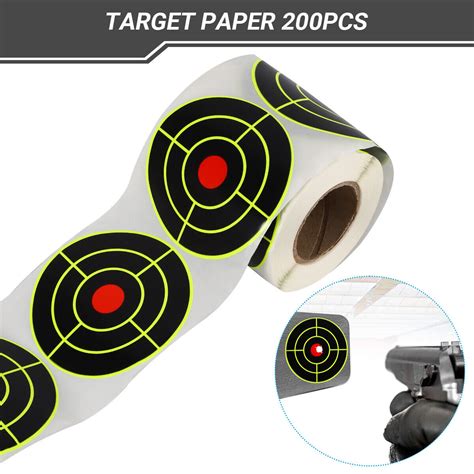 Splatter Target Stickers 3inch Self Adhesive Reactive Targets Paper For