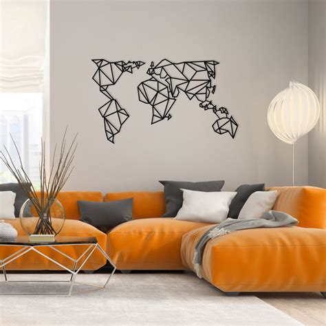 Mapa Mundi Decoração Parede - Decoração para parede de mapa-múndi com design moderno fabricado em ...