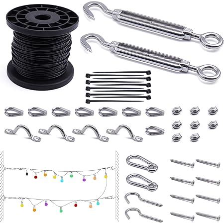 Amazon YQL Outdoor Lights Hanging Kit Globe String Lights