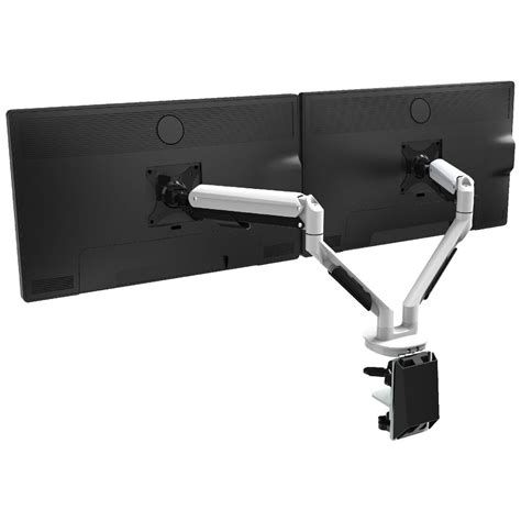 Professional Dual Monitor Arm with Dual USB White | Officeworks