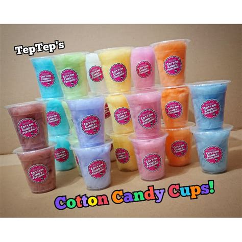 Flavored Cotton Candy In 12oz Cups 12pcs Shopee Philippines