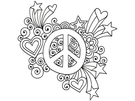 Free Peace Sign Coloring Pages Pdf To Print