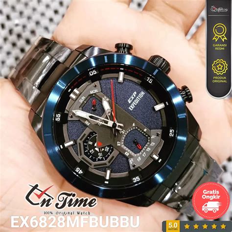 Jual Jam Tangan Expedition Pria Exp 6828 MFB Chronograph Stainless