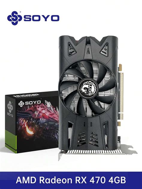 SOYO Placas de vídeo AMD Radeon RX470 4G GDDR5 256 bits Placa de vídeo