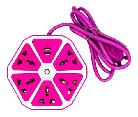 Zapatilla Enchufe Tomacorriente Electrica Usb Metros