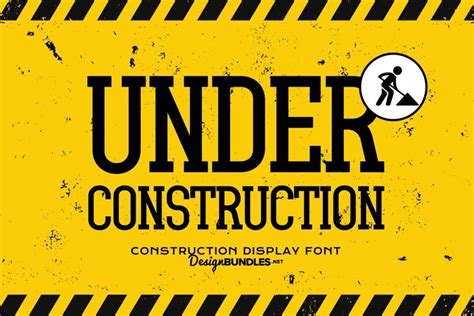 Construction Fonts | Font Bundles