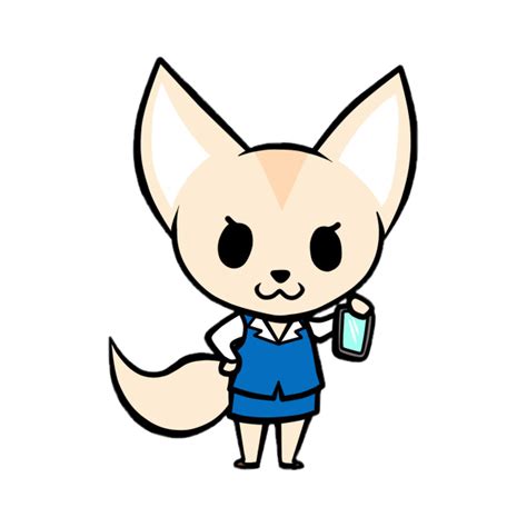 Download Aggretsuko Character Fenneko the Fennec Fox Holding Phone ...