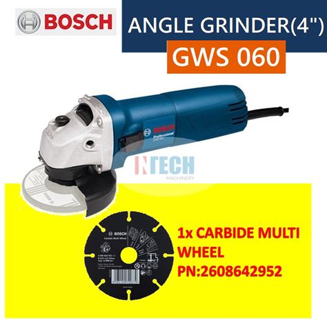 Bosch Gws Angle Grinder Carbide Multi Wheel Shopee