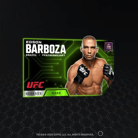 Edson Barboza 2023 Genesis Set RARE NFT For Sale 2022 23