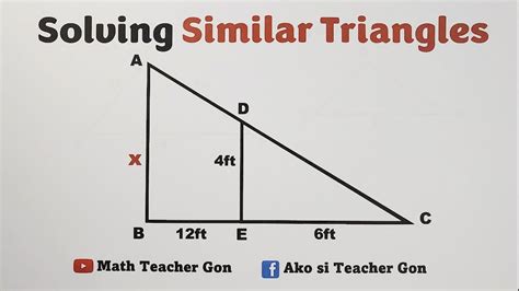 Solving Similar Triangles By MathTeacherGon YouTube