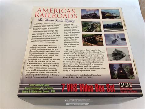 Americas Railroads The Steam Train Legacy 7 VHS Video Tapes