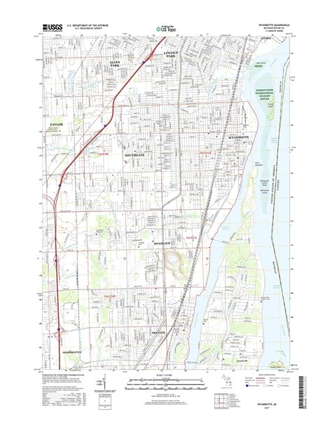 Mytopo Wyandotte Michigan Usgs Quad Topo Map