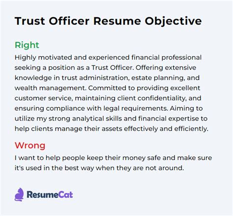 Top 18 Trust Officer Resume Objective Examples Resumecat