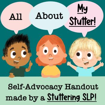 Speech Therapy Stuttering Fluency Self Advocacy Handout Education Activity