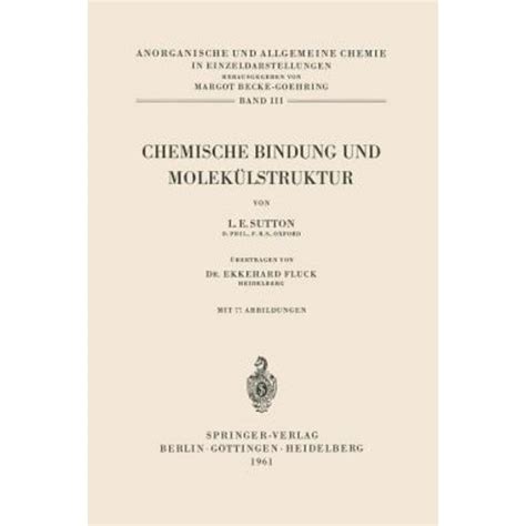 Chemische Bindung Und Molekulstruktur Paperback Springer 가격 변동 추적