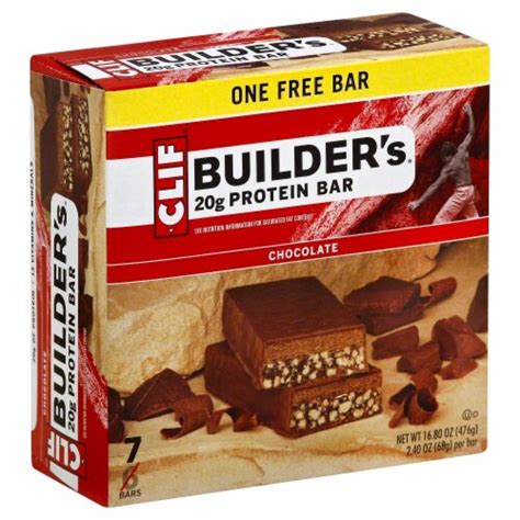 Clif Bar Builder S Chocolate Protein Bars 7 Ct 2 4 Oz Kroger