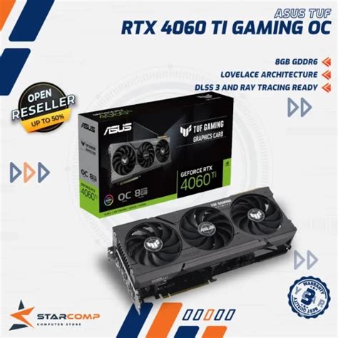 Starcomp Asus Tuf Gaming Geforce Rtx 4060 Ti 8gb Gddr6 Oc Edition