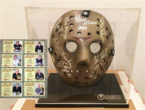 Signed By 8 Jason Voorhees Friday The 13th Neca Hockey Mask Prop Statue Sideshow 1843240602