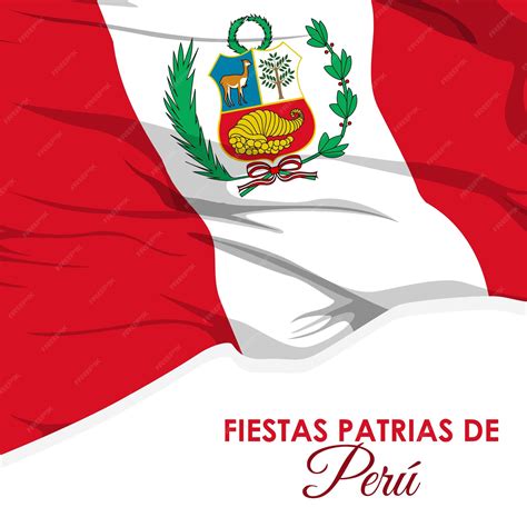Premium Vector | Vector illustration of Happy Peruvian National