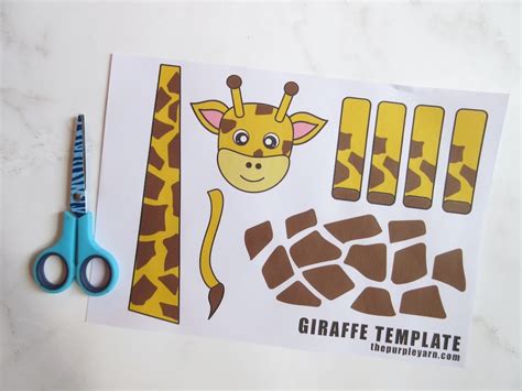 Paper Plate Giraffe Craft For Kids With Free Giraffe Template The