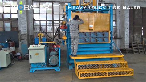 Sinobaler Truck Tyre Baler Truck Tire Press Youtube