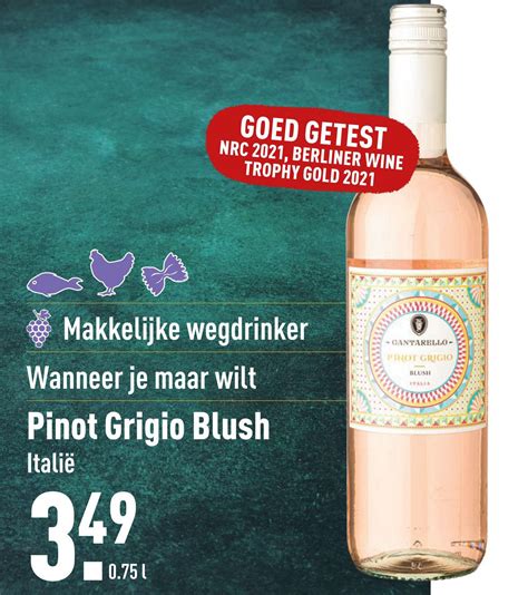 Pinot Grigio Blush Itali Aanbieding Bij Aldi