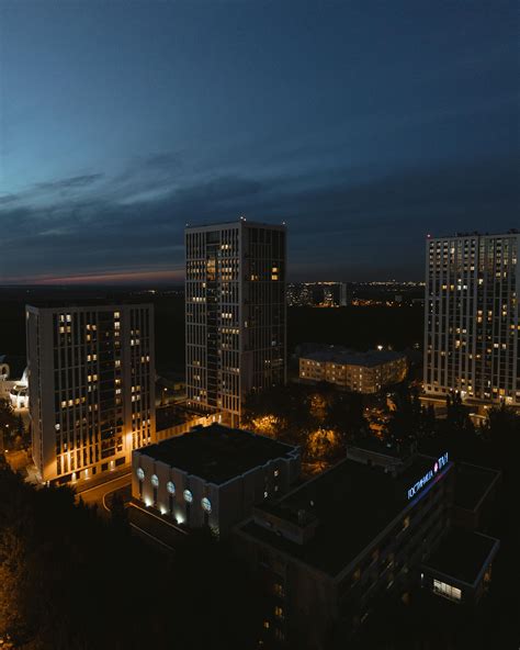 City Skyline during Night Time · Free Stock Photo