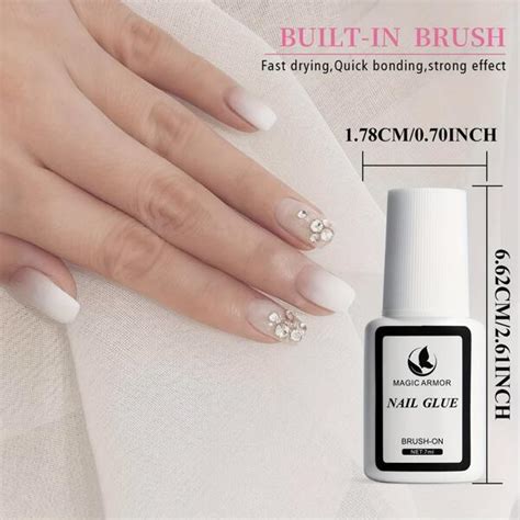 Super Strong Acrylic Nail Glue For Nail Tip And Acrylic Nail 7ml With Nail Bond Brush