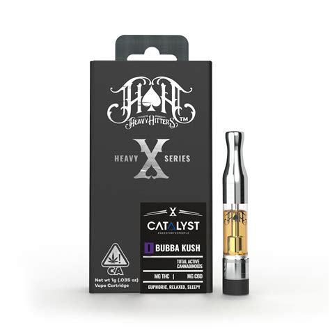 Bubba Kush Indica Ultra Extract High Purity Oil 1g Vape Cartridge Heavy Hitters