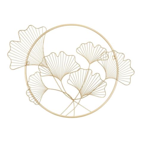 ACA Gold Metal Leaf Wall Art Decor Sculpture Hanging Leaves Home