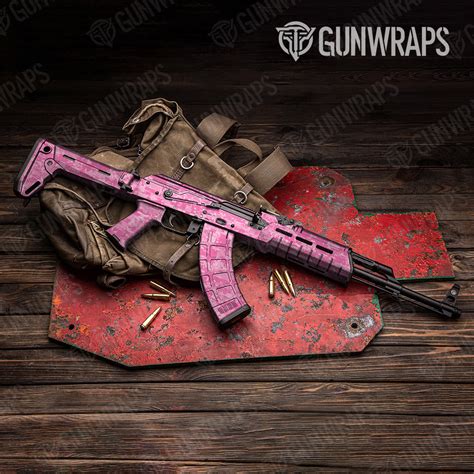 Digital Elite Pink Camo Gun Skin Vinyl Wrap For Ak 47