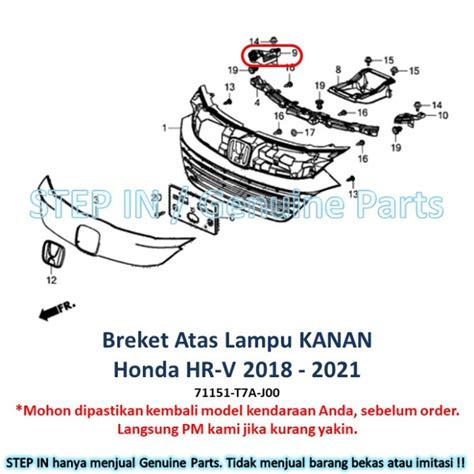 Bracket Grill Grille Top Right Left Honda HRV HR V 2018 2019 2020 2021