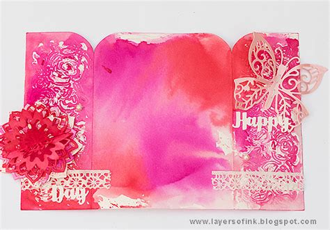 Layers Of Ink Gatefolded Pink Card Tutorial