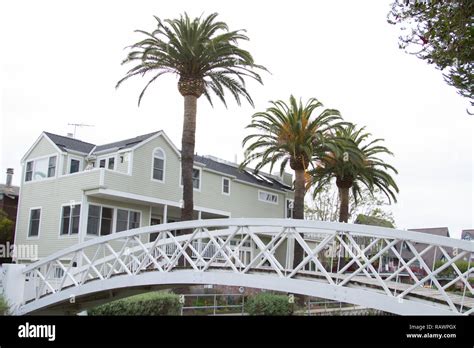 Bridge Over a Canal in Venice Beach Stock Photo - Alamy