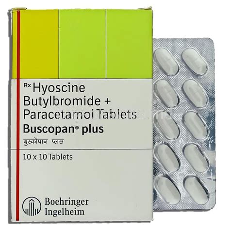 Buscopan Plus Hyoscine Acetaminophen Tablets For Bdominal Pain And