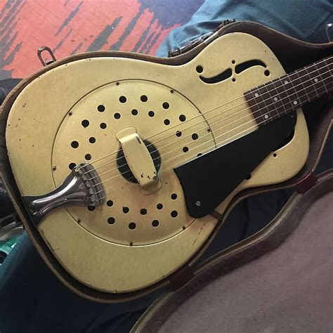 Rare National Collegian 1941 Resonator With Original Geib Reverb