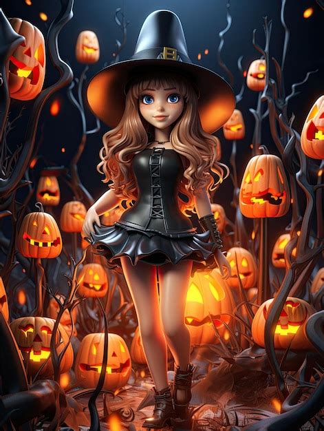 Premium AI Image | beautiful halloween witch