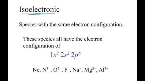 CHM122 3_2_5 Electron Configuration Anions Isoelectronic - YouTube