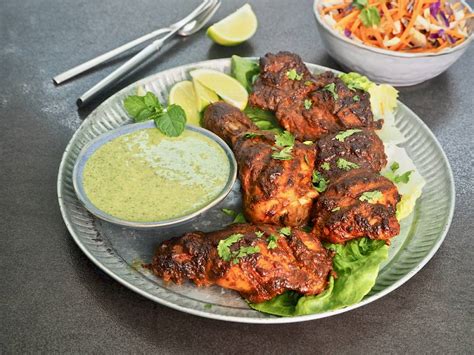 Tandoori Chicken With Indian Green Chutney Paleo Gluten Free The