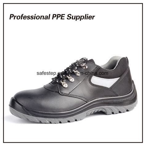 Double Density Pu Injection Genuine Leather Safety Shoes China Safety