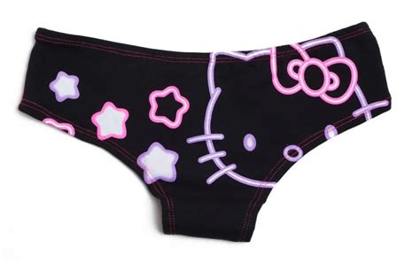 Low Waistline Pure Cotton Hello Kitty Cat Sexy Underwear Black Red Women S Briefs Lovely