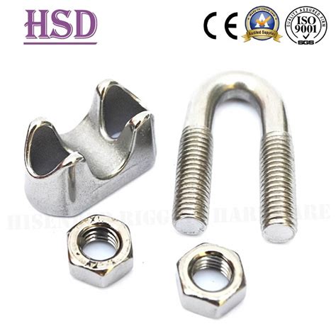 Lifting Rigging SS304 316 Steel Wire Rope Clamps Connector For Steel