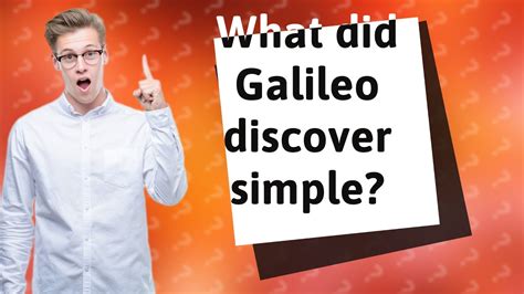 What Did Galileo Discover Simple Youtube