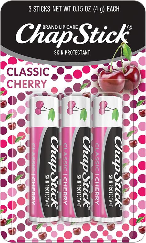 Chapstick 3 Pack Cherry Chapstick Classic 3 Sticks Cherry Flavor