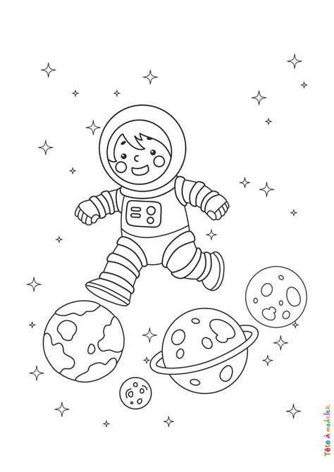 Coloriage Astronautes Et Cosmonautes Astronaute