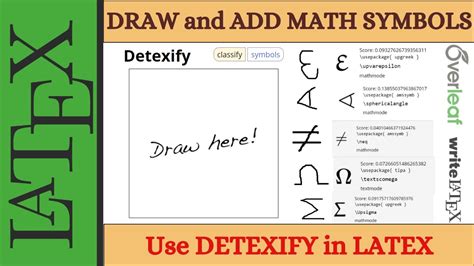 Finding And Inserting Math Symbols And Formulas In Latex Detexify