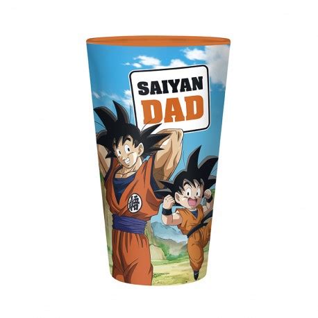 DRAGON BALL SUPER Verre XXL 400 ml SAIYAN DAD boîte x2