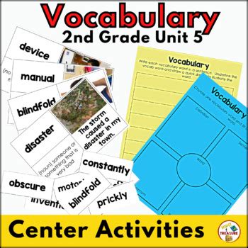 Benchmark Advance Vocabulary Cards And Center Activities Second Grade