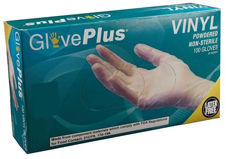 Gloveworks Clear Vinyl Disposable Gloves 4 Mil Powdered Large 100